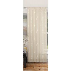 FR TREATED DOVER CREAM CURTAIN PANEL 140CM WIDE