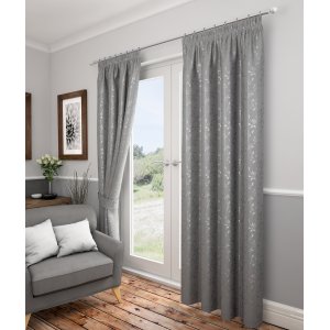 Preston silver pencil pleat curtains