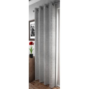 FR TREATED Abingdon silver panel 140cm wide