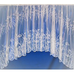 Lancashire white jardiniere net curtains