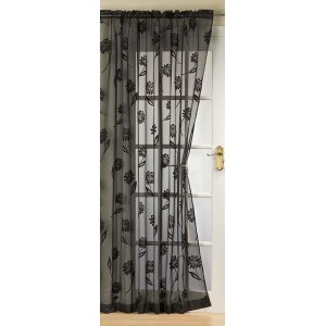 SICILY BLACK VOILE PANELS 54