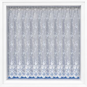 Devon White Net curtain heavy weight lace