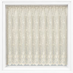 Devon cream net curtain heavy weight lace