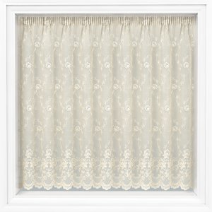 Devon  Cream Net Curtain heavy weight lace