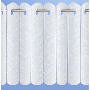 Nottingham white  lace pleated blinds
