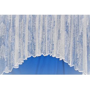 Sherwood Forest white  lace curtain jardiniere