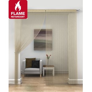 FR Treated Gold  string curtains priced per pair