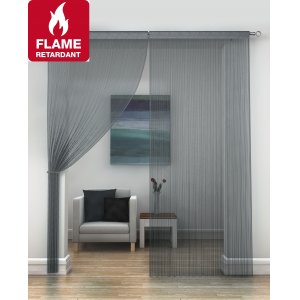 FR Treated Pewter string curtains priced per pair