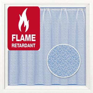 Dorset white Fire Retardant  Net Curtain