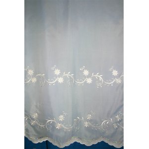 Shannyn white voile with silver sequins