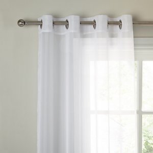 Montana white voile with eyelet tape