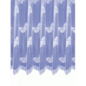 Butterfly white net curtain by filigree
