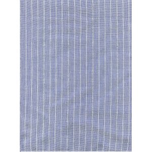 White cotton look with silver stripe(blaise)