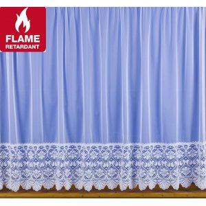 Louise white net curtain Fire retardant