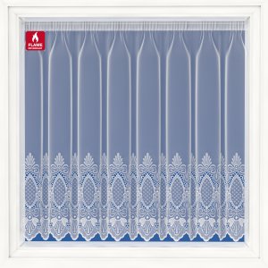 Essex Fire Retardant White Voile Net Curtain