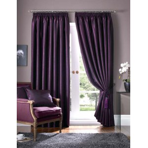 ROME AUBERGINE ENERGY SMART LINED CURTAINS