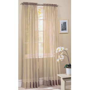 IVORY  VOILE PANEL BUY ONE GET ONE FREE  SLOTTED TOP: 150CM