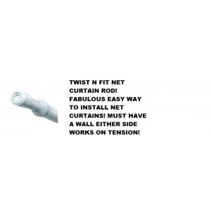 TWIST & FIT TENSION  NET ROD WHITE