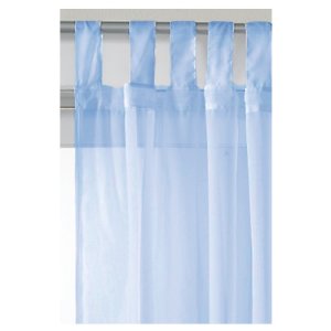 SKY BLUE TAB TOP VOILE PANEL:150CM wide