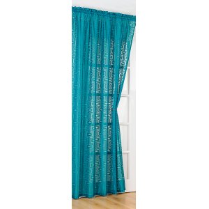 RICHMOND  TEAL VOILE PANEL 60,S INSPIRED EACH PANEL 142CM WIDE