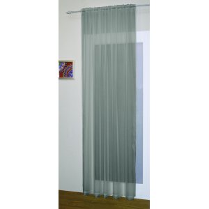 CRYSTAL GREY VOILE PANEL: 150CM WIDE