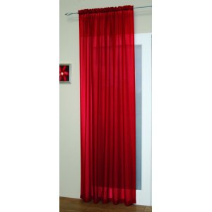 CRYSTAL RED VOILE PANEL:150CM WIDE