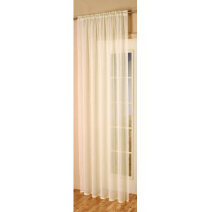 QUARTZ CREAM VOILE PANEL: 132CM WIDE