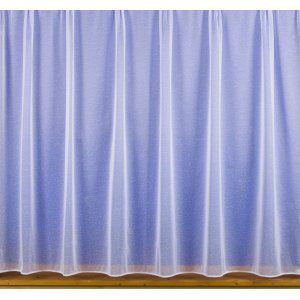 NINA WHITE NET CURTAIN:priced per metre