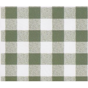 GINGHAM GREEN PVC TABLECOVERING JUSTWIPE: priced per metre