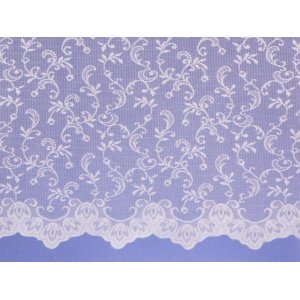 JASMINE WHITE  NET CURTAIN:PRICED PER METRE please note discontinued design limited stock