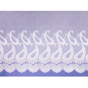 Paisley White Net Curtain