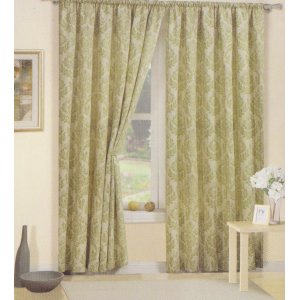 GOSFORD GREEN CURTAINS: priced per pair