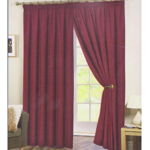 PERTH RED READY MADE CURTAINS: