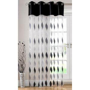 WAVE VOILE PANEL BLACK: priced per panel