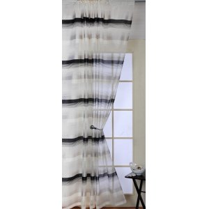 DENVER BLACK/SILVER CURTAIN PANEL: