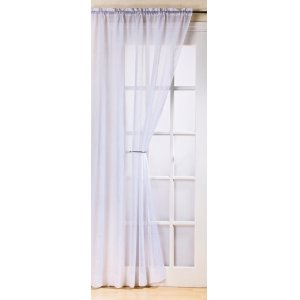 FR TREATED VOGUE CRUSHED VOILE  WHITE or CREAM  VOILE PANEL: