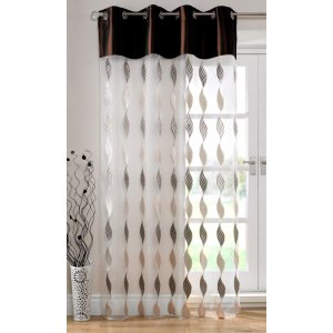 WAVE VOILE PANEL :Width 150cm Chocolate