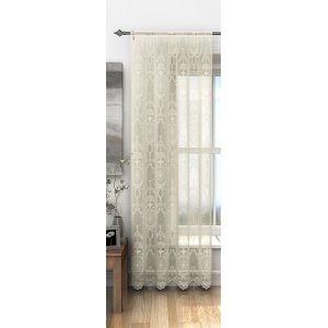 FR TREATED HAMPTON CREAM LACE PANEL EACH PANEL 137CM WIDEFR C