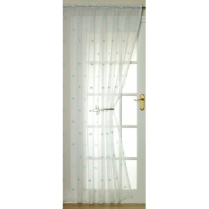 MAYFAIR  WHITE/DUCK EGG BLUE: EACH PANEL 140CM WIDE