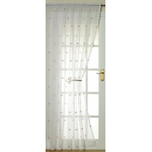 MILAN WHITE/PINK VOILE PANEL;