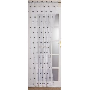 MAYFAIR  WHITE/BLACK VOILE PANEL: