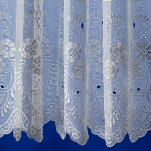 AMELIA WHITE : EMBROIDERED VOILE