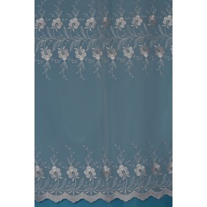 EVA WHITE EMBROIDERED VOILE