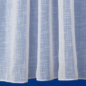 LEICESTER WHITE TEXTURED COTTON LOOK VOILE CURTAIN