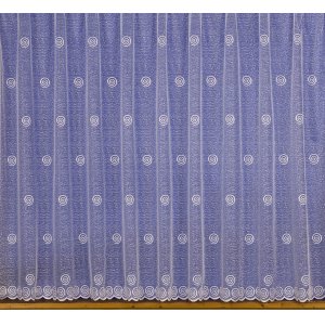 Spiral White Net Curtain