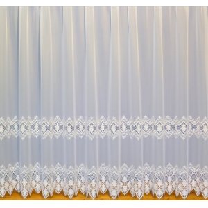 MORGAN  WHITE MACRAME LACE VOILE