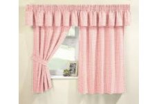 MAISY PINK GINGHAM CURTAINS(PELMET SOLD SEPARATE)