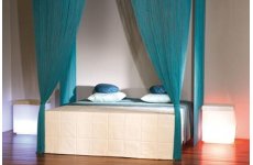 STRING CURTAIN TEAL 95CM WIDE 230CM DROP