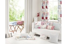 TEATIME SILVER EYELET TOP LINED CURTAINS