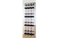 STIRLING BLACK-SILVER EYELET TOP PANEL 140CM WIDE